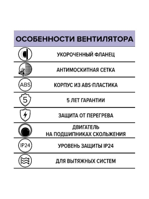 Вентилятор накладной REST D100 сетка ERA