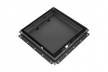 Теневой диффузор под плитку FoZa 237х237 с вентилятором 125СК, обратный клапан, черная, d125мм